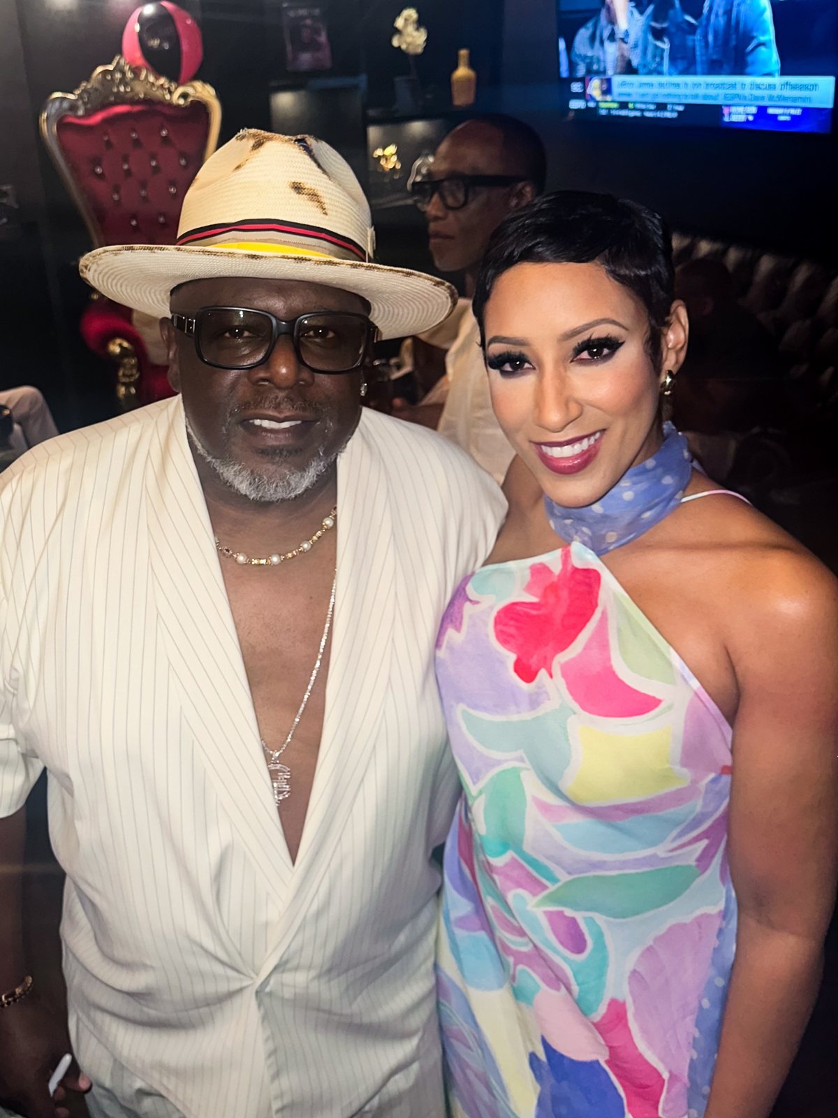 Ashley Nicole Singleton with Cedric the Entertainer