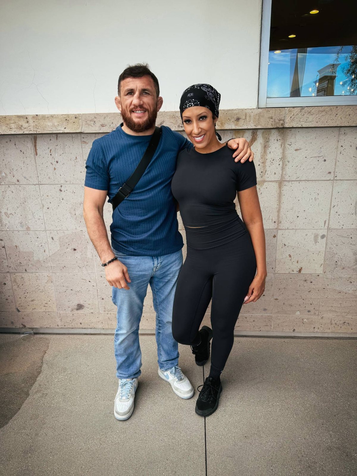 Ashley Nicole Singleton with Merab Dvalishvili