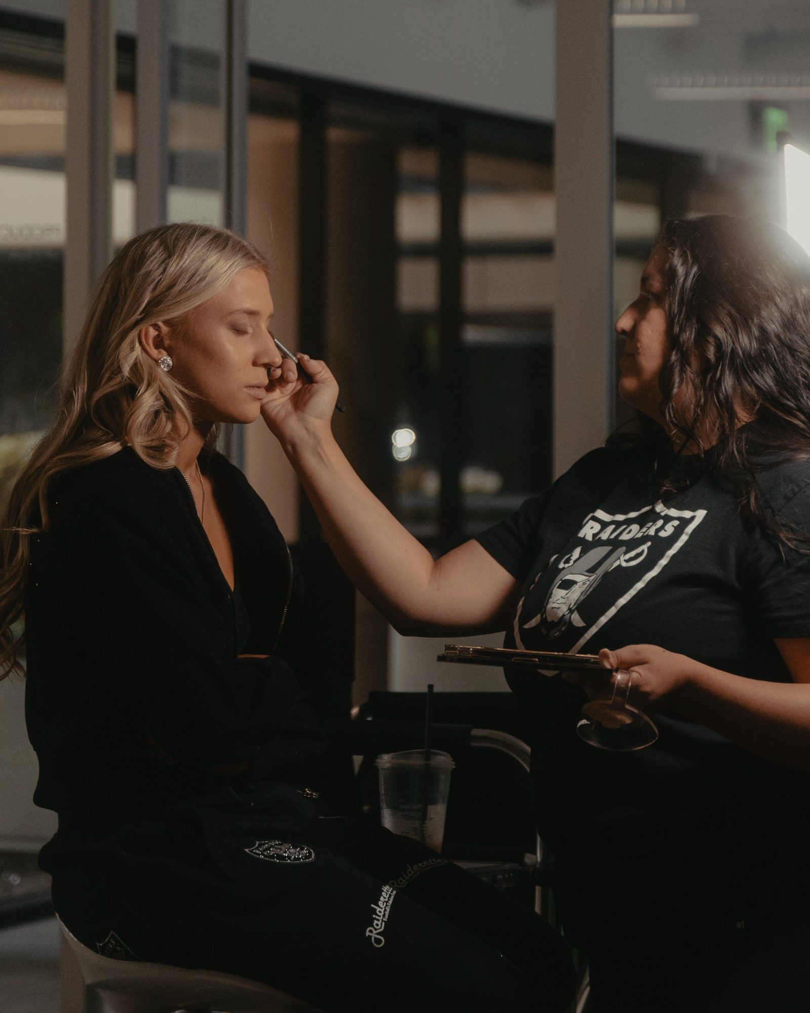 Makeup chair — final touches before the shoot