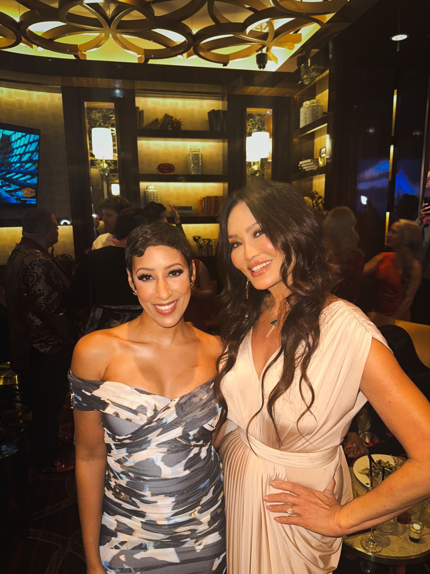 Ashley with Tia Carrere at the Waltzing with Brando premiere